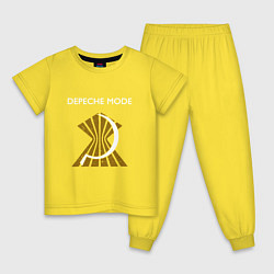 Пижама хлопковая детская Depeche Mode - A broken frame tour, цвет: желтый