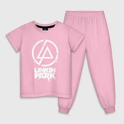 Пижама хлопковая детская Linkin Park - white, цвет: светло-розовый