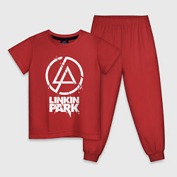 Пижама хлопковая детская Linkin Park - white, цвет: красный