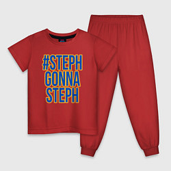 Пижама хлопковая детская Steph gonna Steph, цвет: красный