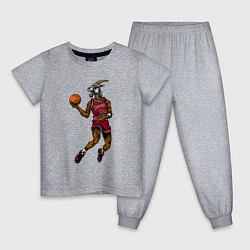 Пижама хлопковая детская Goat Jordan, цвет: меланж