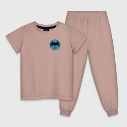 Пижама хлопковая детская Военная разведка ВС РФ, цвет: пыльно-розовый