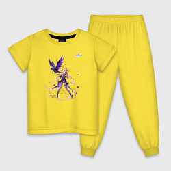Пижама хлопковая детская Фишль фон Люфтшлосс-Нарфидорт из Геншин Импакт, цвет: желтый