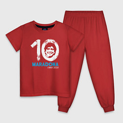Пижама хлопковая детская Maradona 10, цвет: красный