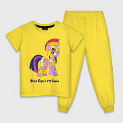 Пижама хлопковая детская Римская Твайлайт Спаркл, цвет: желтый