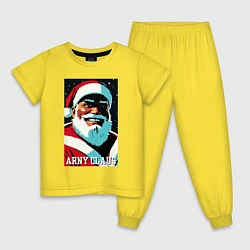 Пижама хлопковая детская Arnold Schwarzenegger - Santa Claus, цвет: желтый