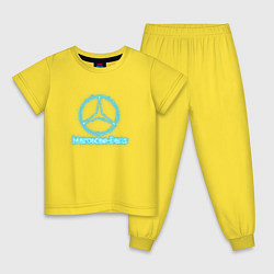 Пижама хлопковая детская Mercedes-benz blue, цвет: желтый