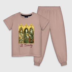 Пижама хлопковая детская St trinity, цвет: пыльно-розовый