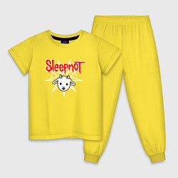 Пижама хлопковая детская Sleepnot, цвет: желтый
