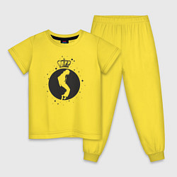 Пижама хлопковая детская Michael Jackson king, цвет: желтый