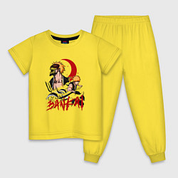 Пижама хлопковая детская Банкай Ичиго, цвет: желтый