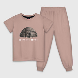 Пижама хлопковая детская Depeche Mode - Royal albert hall, цвет: пыльно-розовый