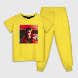 Пижама хлопковая детская Ghetto garden, цвет: желтый