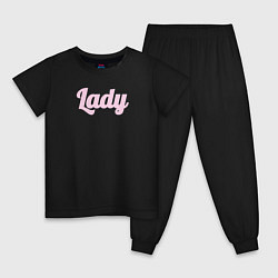 Детская пижама Lady розовыми буквами