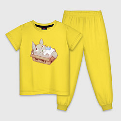 Пижама хлопковая детская Ghibli Totoro, цвет: желтый