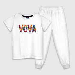 Пижама хлопковая детская Vova yarn art, цвет: белый