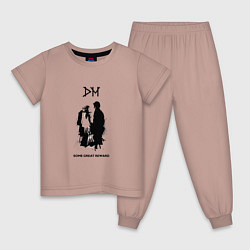 Пижама хлопковая детская Depeche Mode - some great reward box, цвет: пыльно-розовый