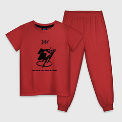 Пижама хлопковая детская Depeche Mode - black celebration box, цвет: красный
