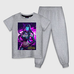 Пижама хлопковая детская League of Legends Akali Kda, цвет: меланж