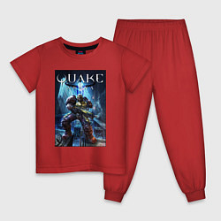 Пижама хлопковая детская Quake arena - Ranger, цвет: красный