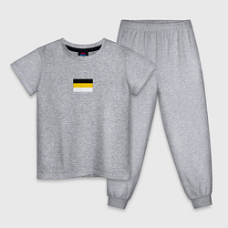 Пижама хлопковая детская Rus empire minimalism, цвет: меланж