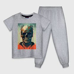 Пижама хлопковая детская Ai art skull - fantasy, цвет: меланж