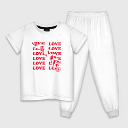 Детская пижама Love эффект размытия