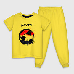 Пижама хлопковая детская Сборная Египта, цвет: желтый