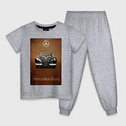 Пижама хлопковая детская Mercedes-benz автомобиль, цвет: меланж