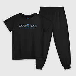 Пижама хлопковая детская God of war ragnarok logo, цвет: черный