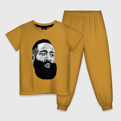 Пижама хлопковая детская James Harden, цвет: горчичный