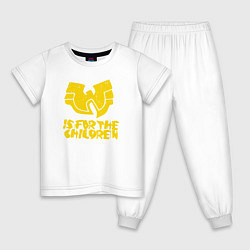 Пижама хлопковая детская Wu-Tang для детей, цвет: белый
