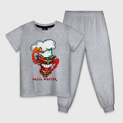 Пижама хлопковая детская Grill master, цвет: меланж