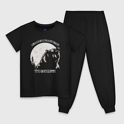 Пижама хлопковая детская Велес - чти свои корни, цвет: черный