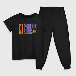 Пижама хлопковая детская Phoenix Suns play, цвет: черный