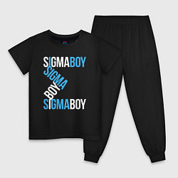 Пижама хлопковая детская Sigma boy, цвет: черный