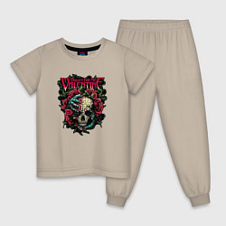 Пижама хлопковая детская Пуля для моего Валентина, цвет: миндальный