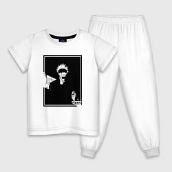 Пижама хлопковая детская Сатору годжо манга, цвет: белый