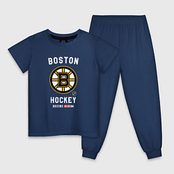 Пижама хлопковая детская Boston Bruins team NHL, цвет: тёмно-синий