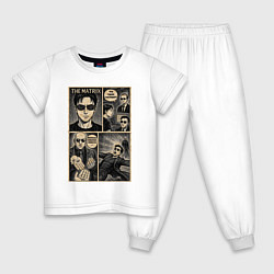 Пижама хлопковая детская The matrix, цвет: белый