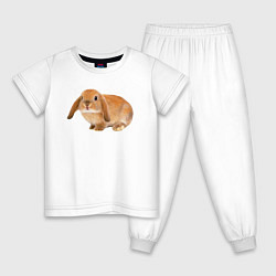 Детская пижама Рыжий пушистый кролик