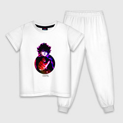 Пижама хлопковая детская Anime Mob Psycho 100 Shigeo, цвет: белый