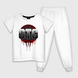 Пижама хлопковая детская Roman Reigns otc wwe logo, цвет: белый