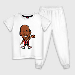 Пижама хлопковая детская Малыш Джордан, цвет: белый