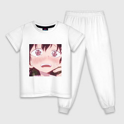 Пижама хлопковая детская Наоки Адзума, цвет: белый