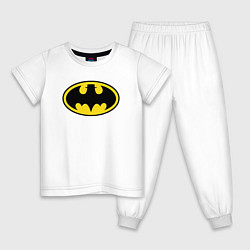 Пижама хлопковая детская Heisenberg Batman, цвет: белый