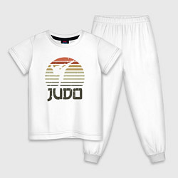 Пижама хлопковая детская Judo fighter, цвет: белый