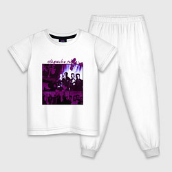 Пижама хлопковая детская Depeche Mode in violet, цвет: белый