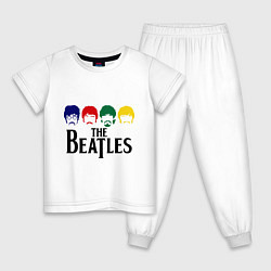 Пижама хлопковая детская The Beatles Heads, цвет: белый