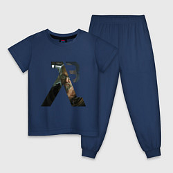 Пижама хлопковая детская Half-Life 3: Freeman, цвет: тёмно-синий